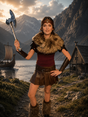 déguisement viking femme
