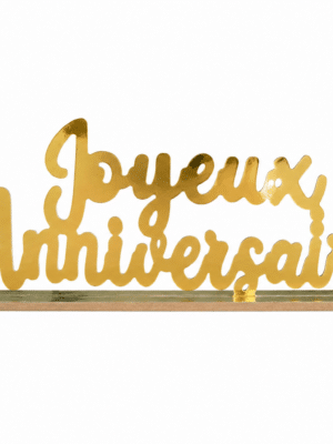 Décoration "Joyeux anniversaire" dorée
